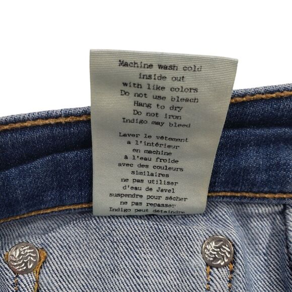 Rag & Bone The Skinny Jean 25 Women Medium Blue Wash Whiskering Faded Made USA - Picture 8 of 11